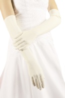 <b>Rkawiczki lubne jasny ecru dugie z palcami do sukienki</b> RSL - 207BAA 